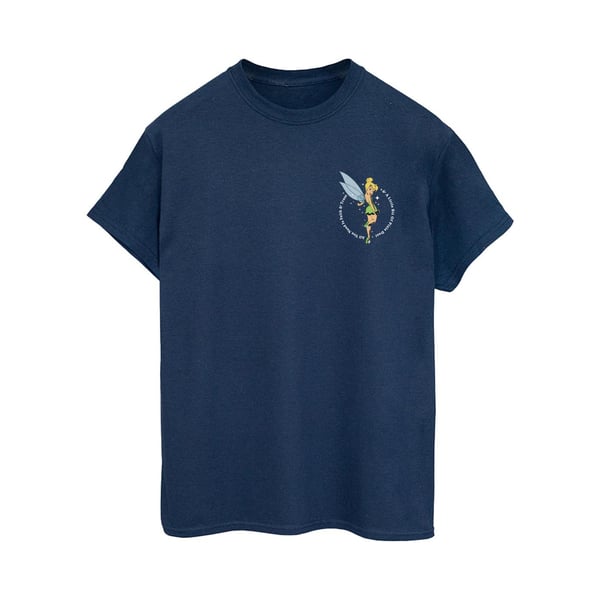 Disney Womens/Ladies Peter Pan Tinker Bell Cotton Boyfriend T-Shirt