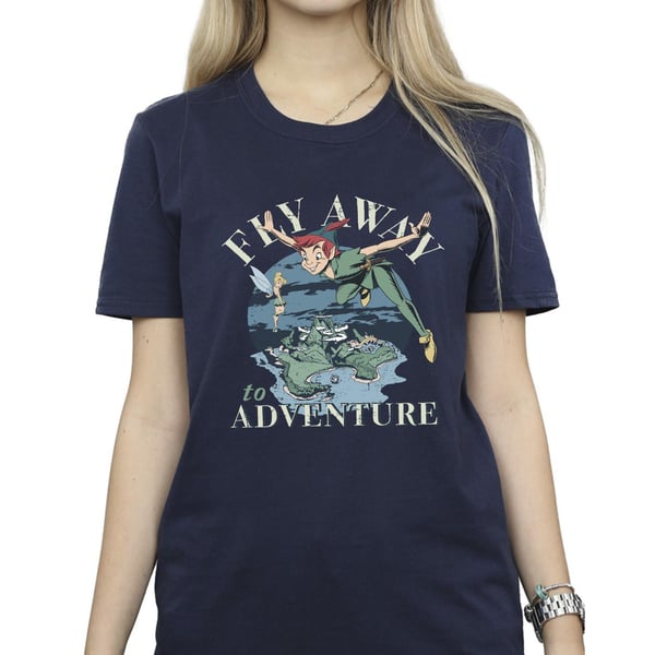 Disney Womens/Ladies Peter Pan Fly Away To Adventure Cotton Boyfriend T-Shirt