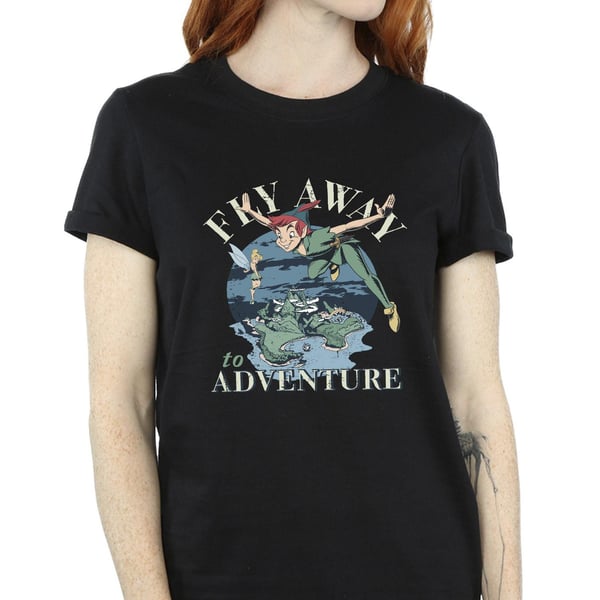 Disney Womens/Ladies Peter Pan Fly Away To Adventure Cotton Boyfriend T-Shirt