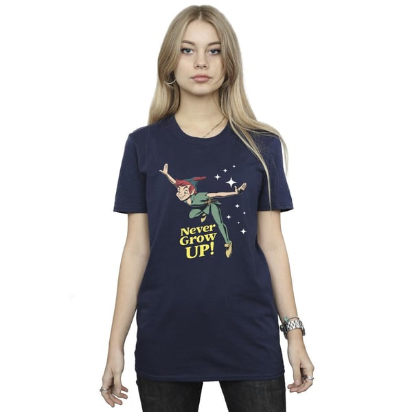 Disney Womens/Ladies Peter Pan Never Grow Up Cotton Boyfriend T-Shirt