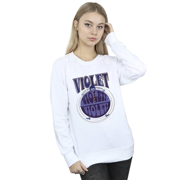 Willy Wonka Womens/Ladies Violet Turning Violet Sweatshirt