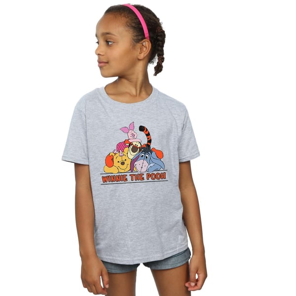 Disney Girls Winnie The Pooh Group Cotton T-Shirt