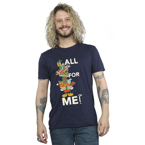 Disney Mens Mickey Mouse Presents All For Me T-Shirt