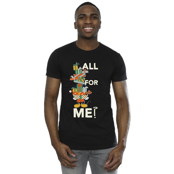 Disney Mens Mickey Mouse Presents All For Me T-Shirt