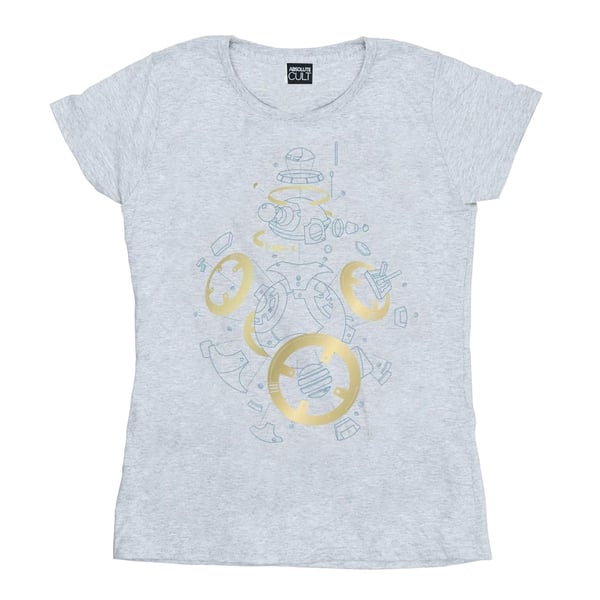 Star Wars Naiset/Naiset The Last Jedi BB-8 Deconstructed puuvillainen T-paita