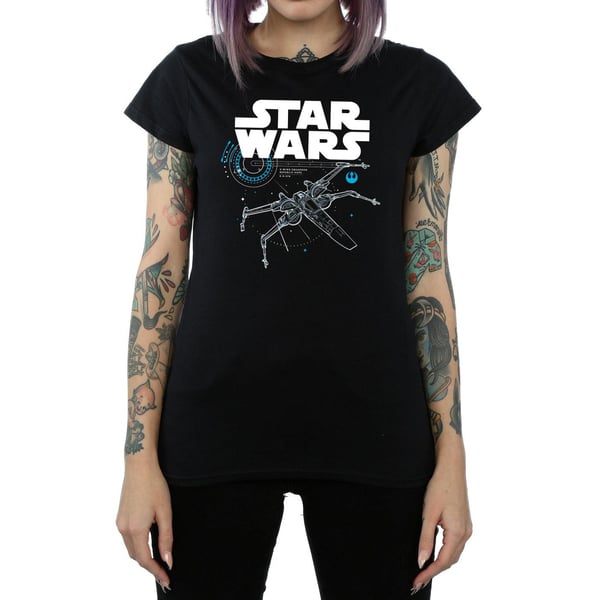 Star Wars Womens/Ladies The Last Jedi X-Wing Cotton T-Shirt