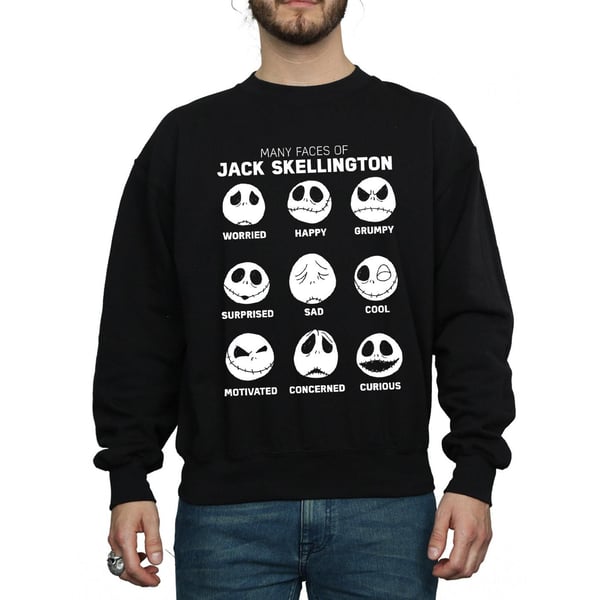 Disney Mens Nightmare Before Christmas The Many Faces Of Jack Sweatshirt