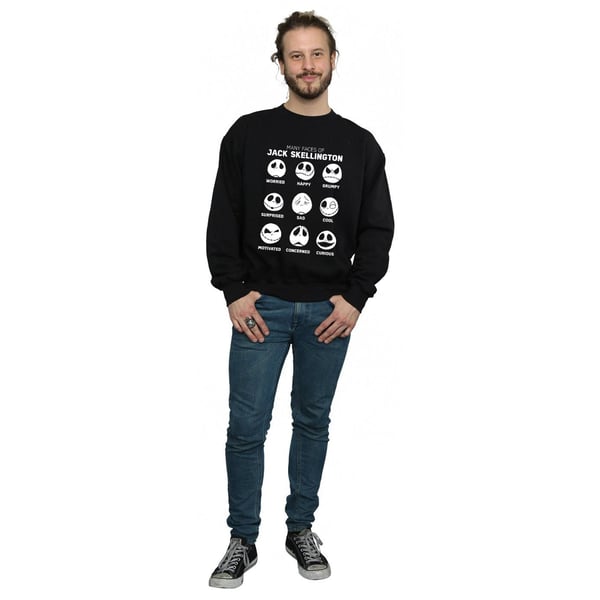 Disney Mens Nightmare Before Christmas The Many Faces Of Jack Sweatshirt