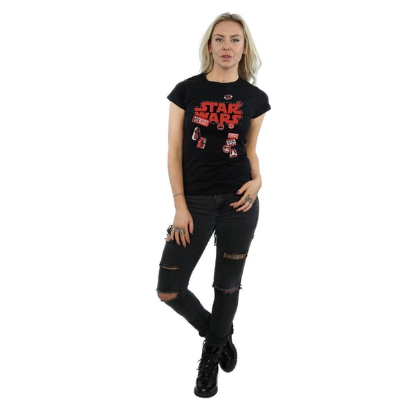 Star Wars Womens/Ladies The Last Jedi Badges Cotton T-Shirt
