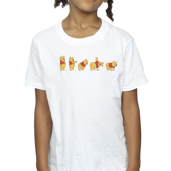 Disney Girls Winnie The Pooh Stretching Cotton T-Shirt