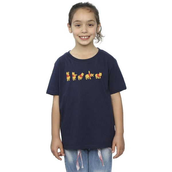 Disney Girls Winnie The Pooh Stretching Cotton T-Shirt