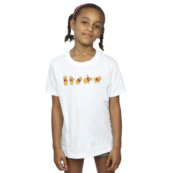 Disney Girls Winnie The Pooh Stretching Cotton T-Shirt