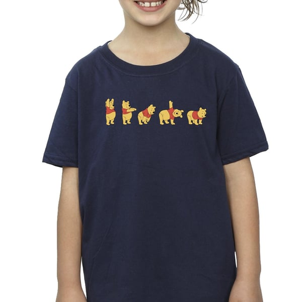 Disney Girls Winnie The Pooh Stretching Cotton T-Shirt