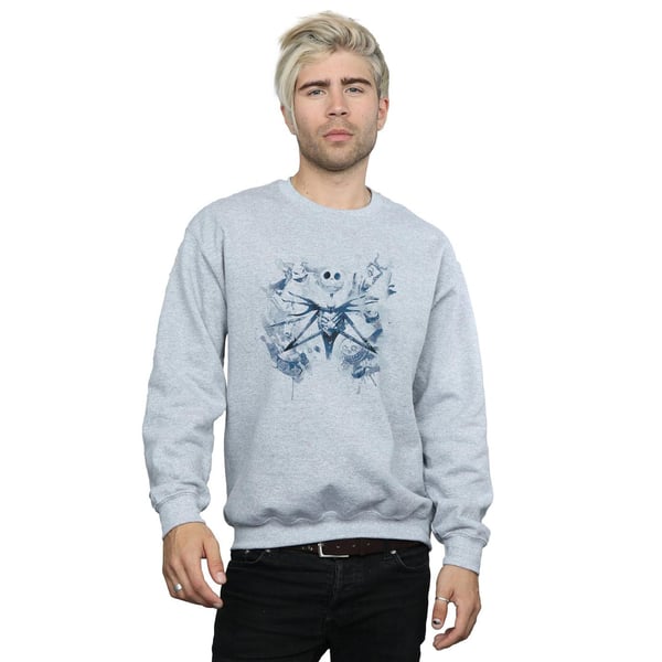 Disney Mens Nightmare Before Christmas Paint Spray Carers Sweatshirt