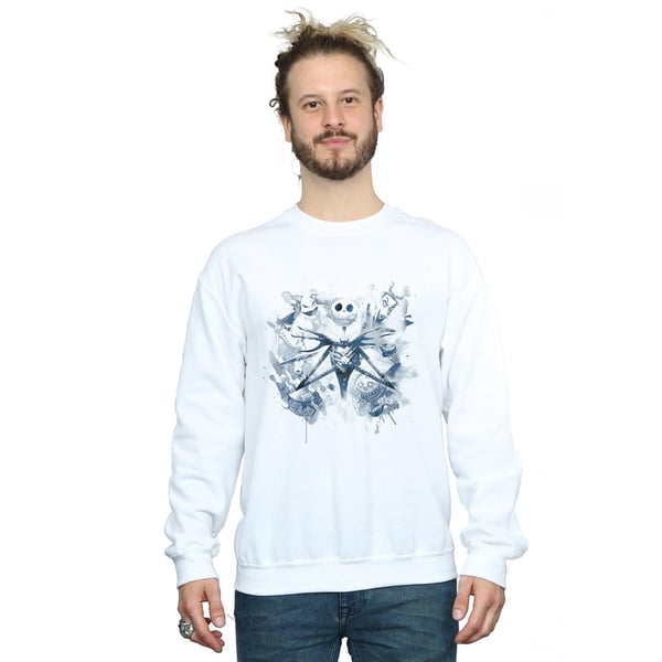 Disney Mens Nightmare Before Christmas Paint Spray Carers Sweatshirt