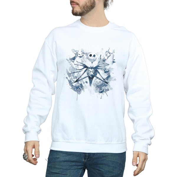 Disney Mens Nightmare Before Christmas Paint Spray Carers Sweatshirt