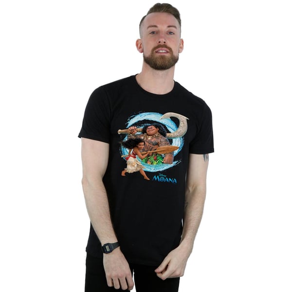Disney Mens Moana And Maui Wave T-Shirt