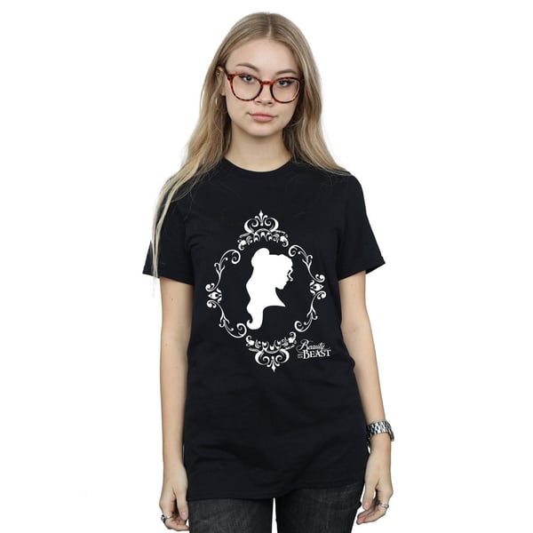 Disney Princess Womens/Ladies Belle Silhouette Cotton Boyfriend T-Shirt