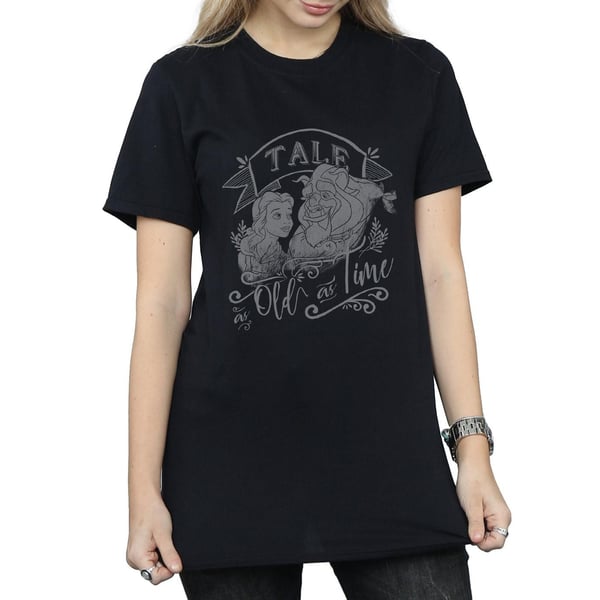 Disney Womens/Ladies Beauty And The Beast Tale As Old As Time Cotton Boyfriend T-Shirt