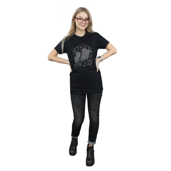 Disney Womens/Ladies Beauty And The Beast Tale As Old As Time Cotton Boyfriend T-Shirt