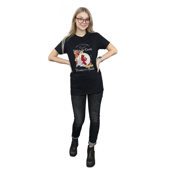 Disney Womens/Ladies Beauty And The Beast Girl in The Castle Cotton Boyfriend T-Shirt