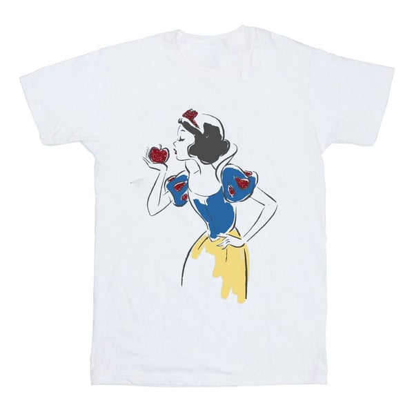 Disney Princess Naisten Lumikki Omena Glitter Puuvilla Boyfriend T-paita