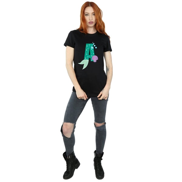 Disney Womens/Ladies Alphabet A Is For Ariel Cotton Boyfriend T-Shirt