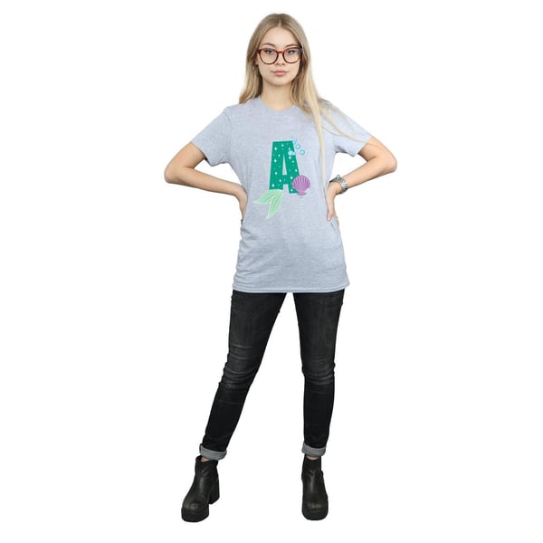 Disney Dam/Dam Alfabet A Är För Ariel Bomulls Boyfriend T-Shirt