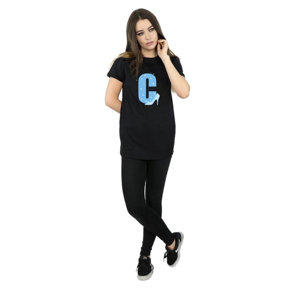 Disney Womens/Ladies Alphabet C Is For Cinderella Cotton Boyfriend T-Shirt