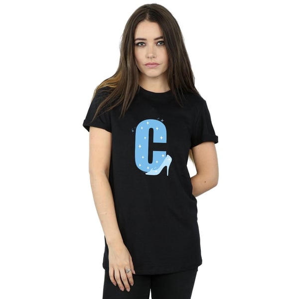 Disney Womens/Ladies Alphabet C Is For Cinderella Cotton Boyfriend T-Shirt