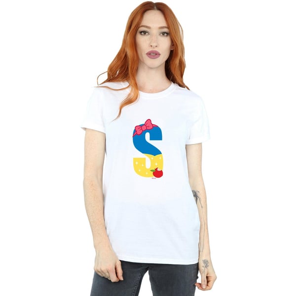 Disney Womens/Ladies Alphabet S Is For Snow White Cotton Boyfriend T-Shirt