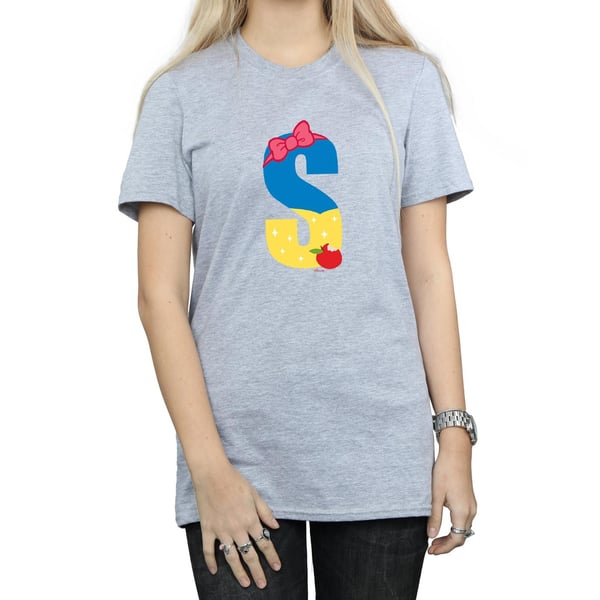 Disney Womens/Ladies Alphabet S Is For Snow White Cotton Boyfriend T-Shirt