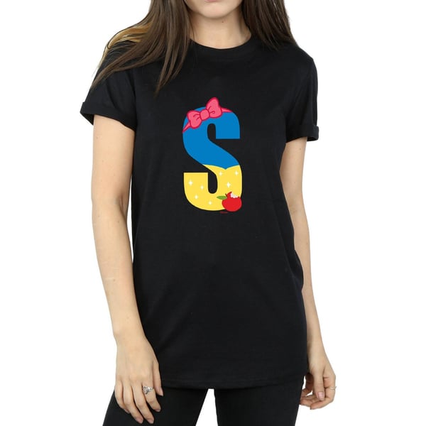 Disney Womens/Ladies Alphabet S Is For Snow White Cotton Boyfriend T-Shirt