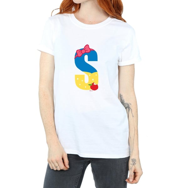 Disney Womens/Ladies Alphabet S Is For Snow White Cotton Boyfriend T-Shirt