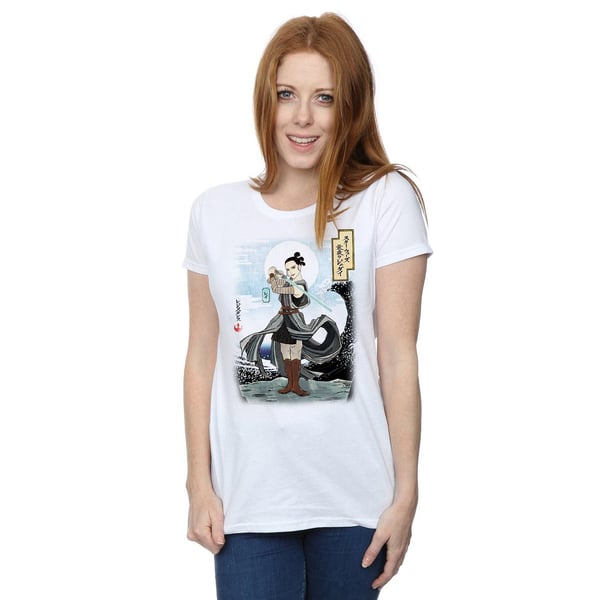 Star Wars Womens/Ladies The Last Jedi Japanese Rey Cotton T-Shirt