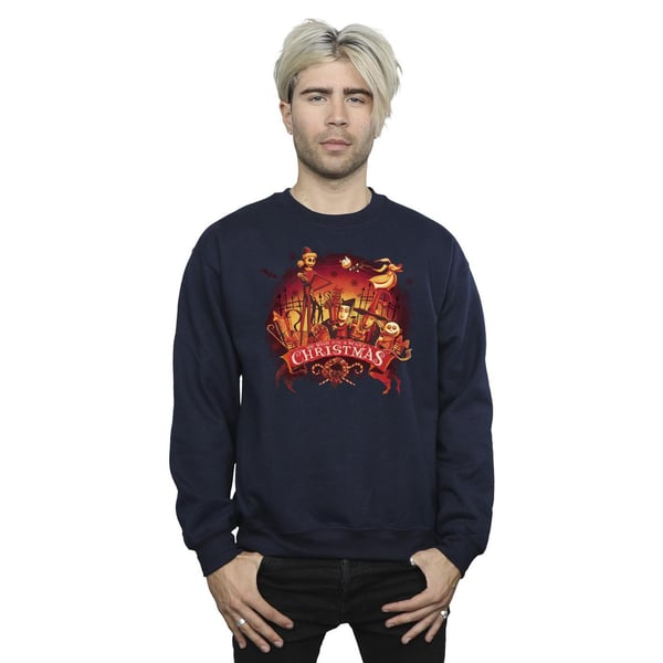 Disney Mens The Nightmare Before Christmas Scary Christmas Sweatshirt