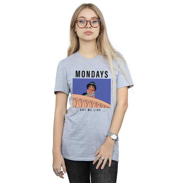 Disney Princess Womens/Ladies Jasmine Mondays Got Me Like Cotton Boyfriend T-Shirt