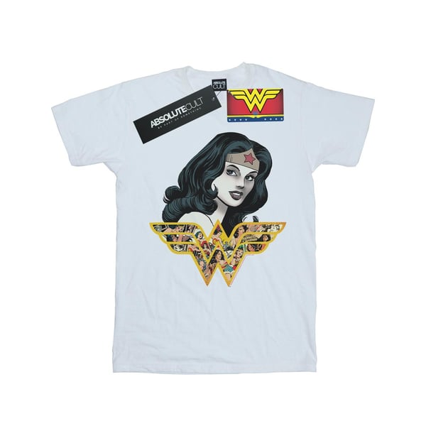 DC Comics Girls Wonder Woman Retro Collage Cotton T-Shirt