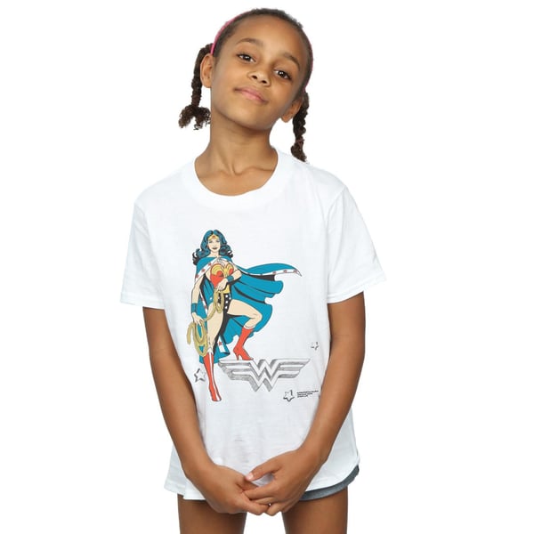 DC Comics Girls Wonder Woman Standing Logo Cotton T-Shirt