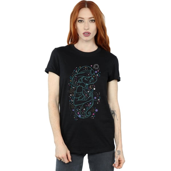 Disney Womens/Ladies Aladdin Princess Jasmine Written In The Stars Cotton Boyfriend T-Shirt