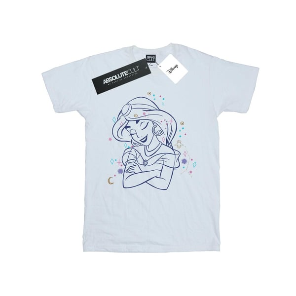 Disney Womens/Ladies Aladdin Princess Jasmine Constellation Cotton Boyfriend T-Shirt