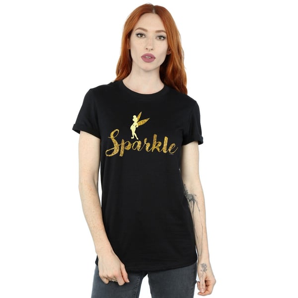 Disney Womens/Ladies Princess Tinker Bell Sparkle Time Cotton Boyfriend T-Shirt