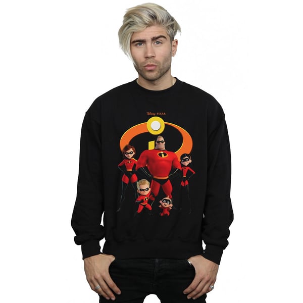 Disney Mens Incredibles 2 Group Logo Sweatshirt