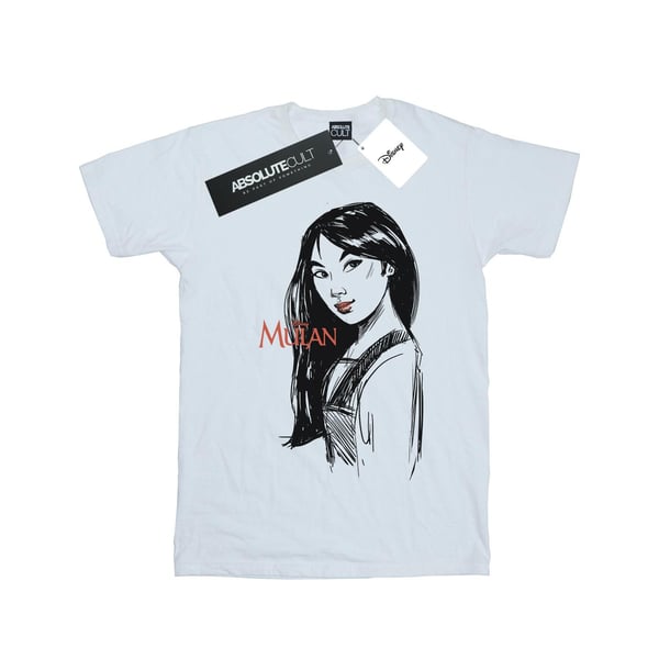 Disney Dam Mulan Sketch T-shirt i bomull med boyfriend-passform