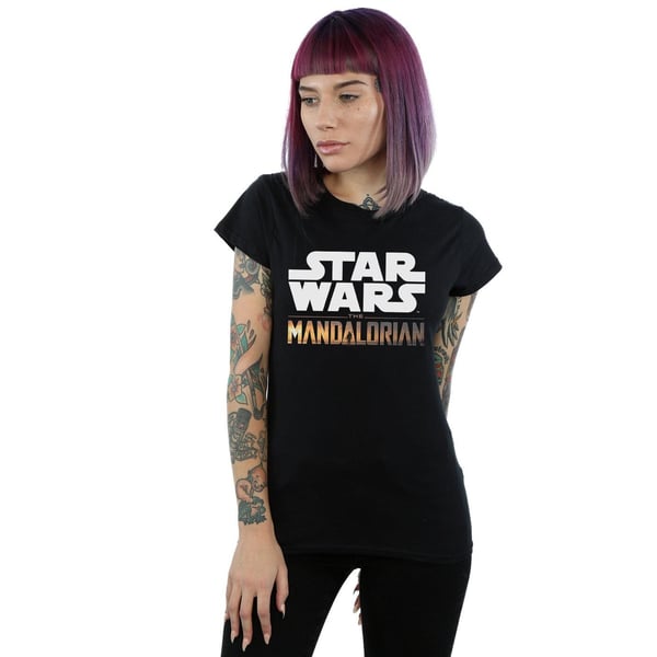 Star Wars Womens/Ladies The Mandalorian Logo Cotton T-Shirt