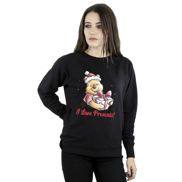 Disney Womens/Ladies Winnie The Pooh Love Presents Sweatshirt