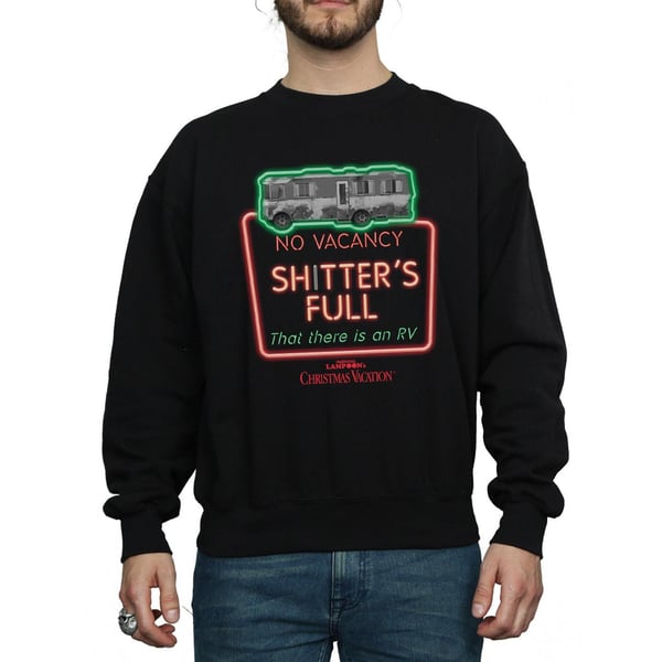 National Lampoon´s Christmas Vacation Mens Greyscale No Vacancy Sweatshirt
