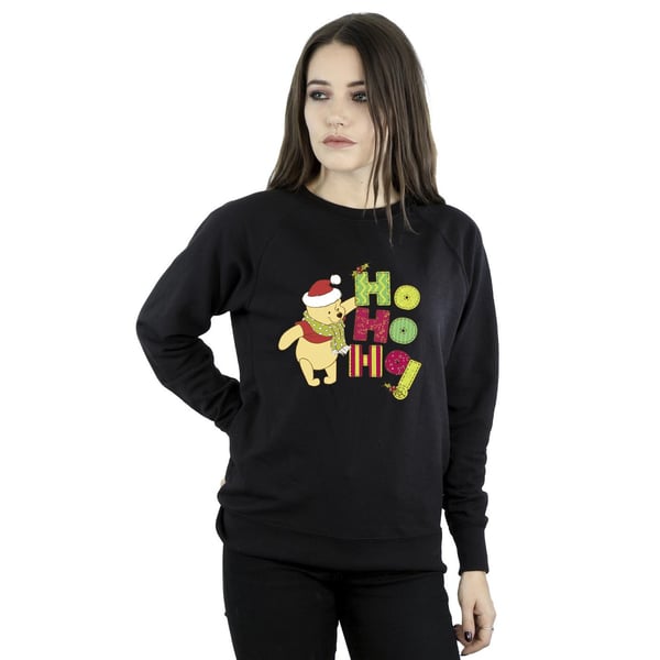 Disney Womens/Ladies Winnie The Pooh Ho Ho Ho Scarf Sweatshirt