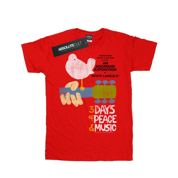 Woodstock Womens/Ladies Festival Poster Cotton Boyfriend T-Shirt
