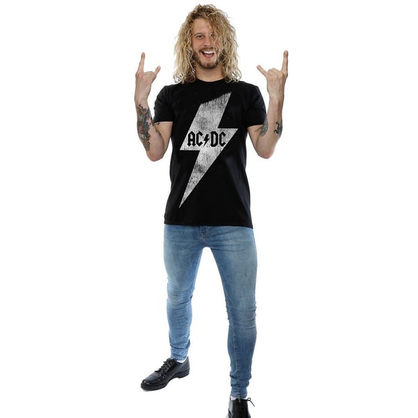 AC/DC Mens Lightning Bolt Cotton T-Shirt